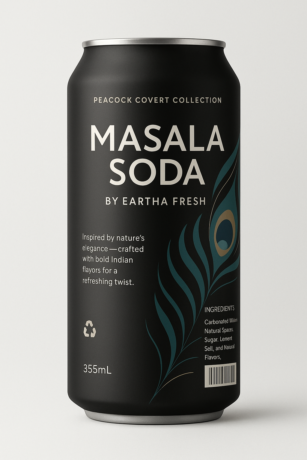 Eartha Fresh Masala Soda 355 mL sleek can